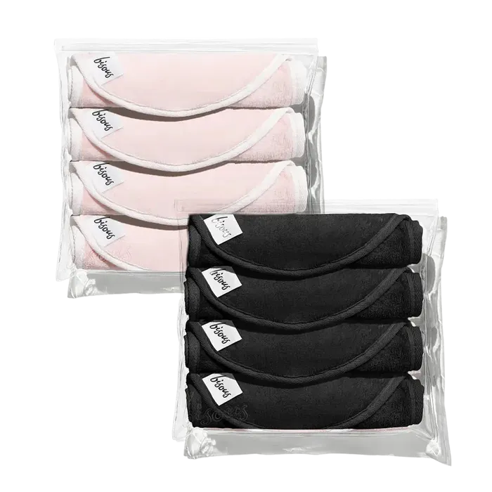 Mixed pack of Nude Pink and Black Bisous cloths